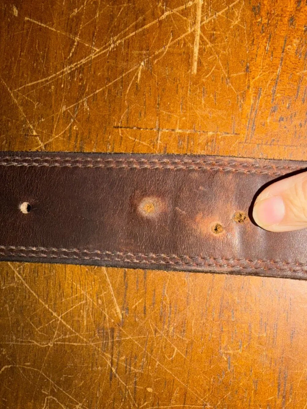 Red Wing Brown Leather Belt‎ Brass Buckle USA Made Heritage Workwear Size 46
